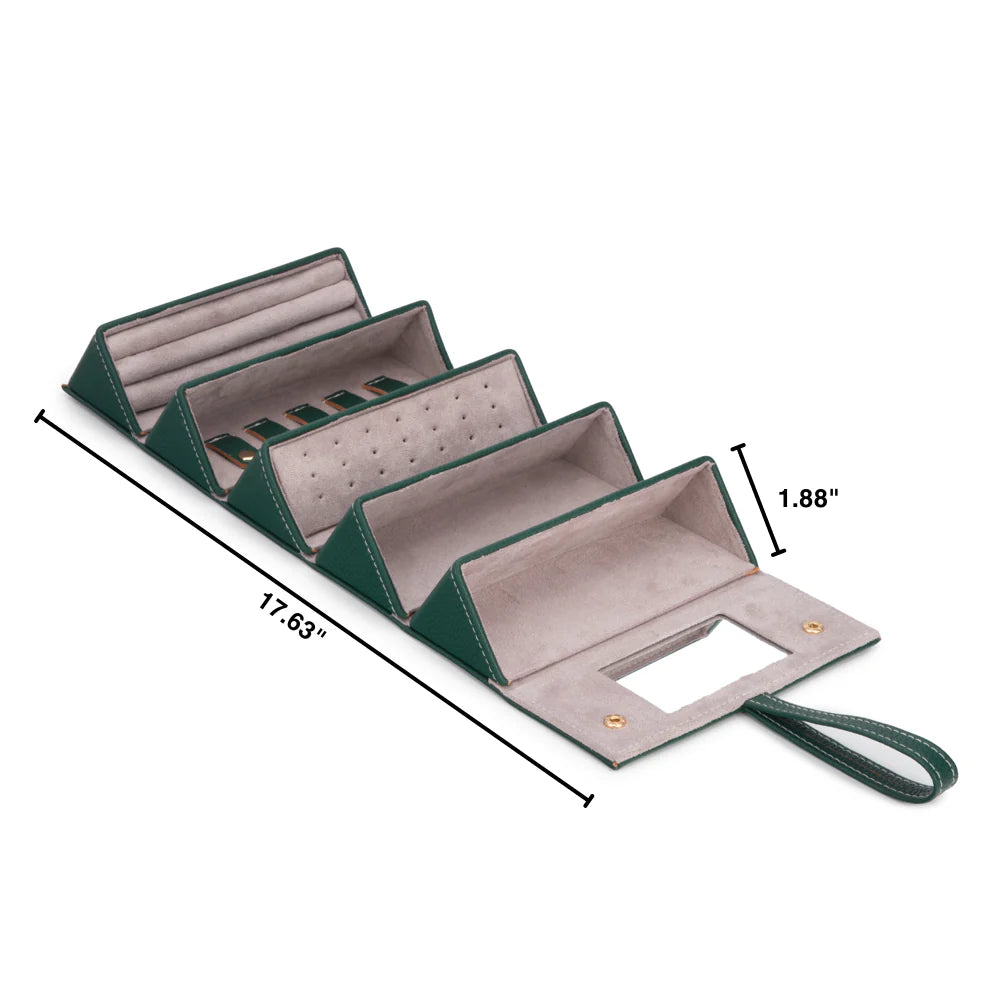 Leah 5 Eyewear & Jewelry Case Green