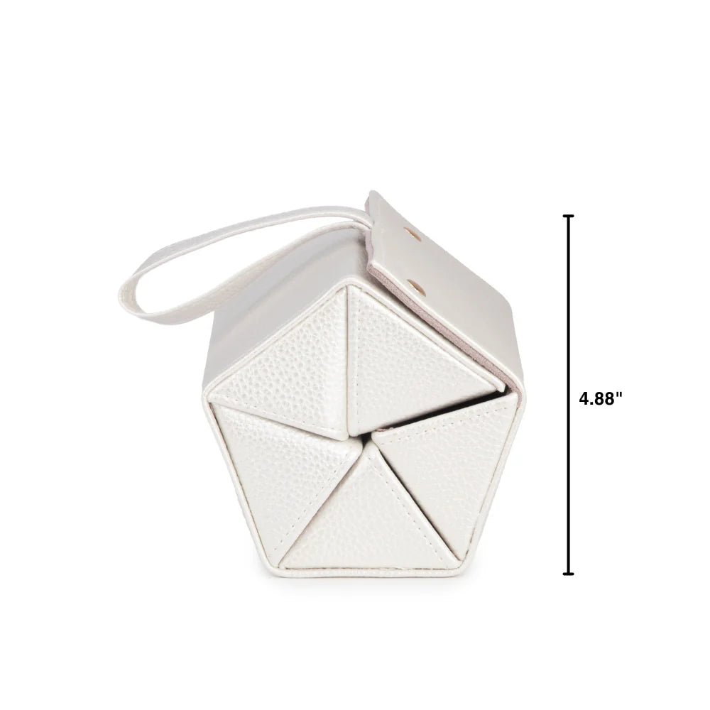 Leah 5 Eyewear & Jewelry Case Pearl White