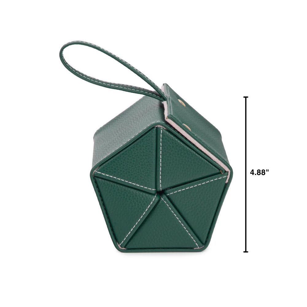 Leah 5 Eyewear & Jewelry Case Green