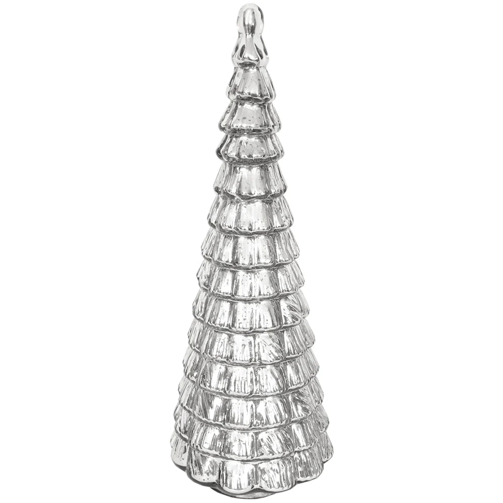 Christmas Tree Forest 9" x 24" H - Mercury Silver
