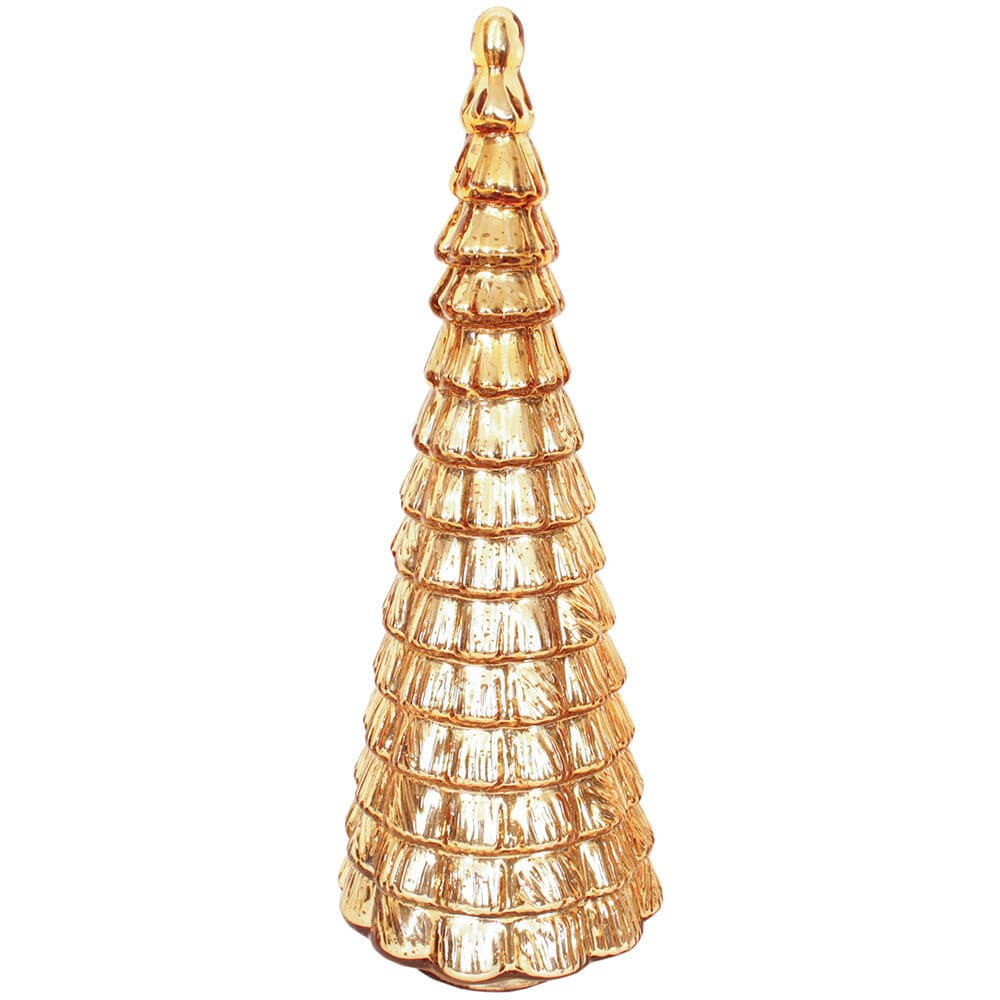 Christmas Tree Forest 9" x 24" H - Mercury Gold