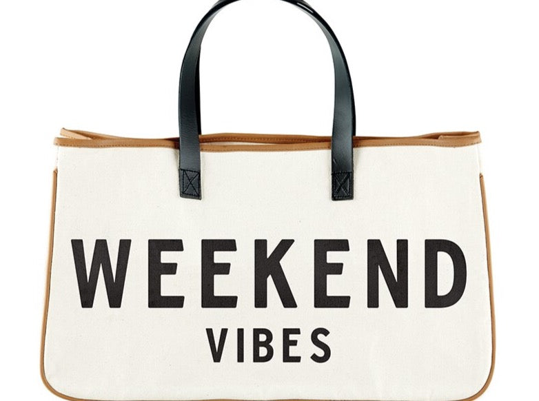 Canvas Tote Weekend Vibes