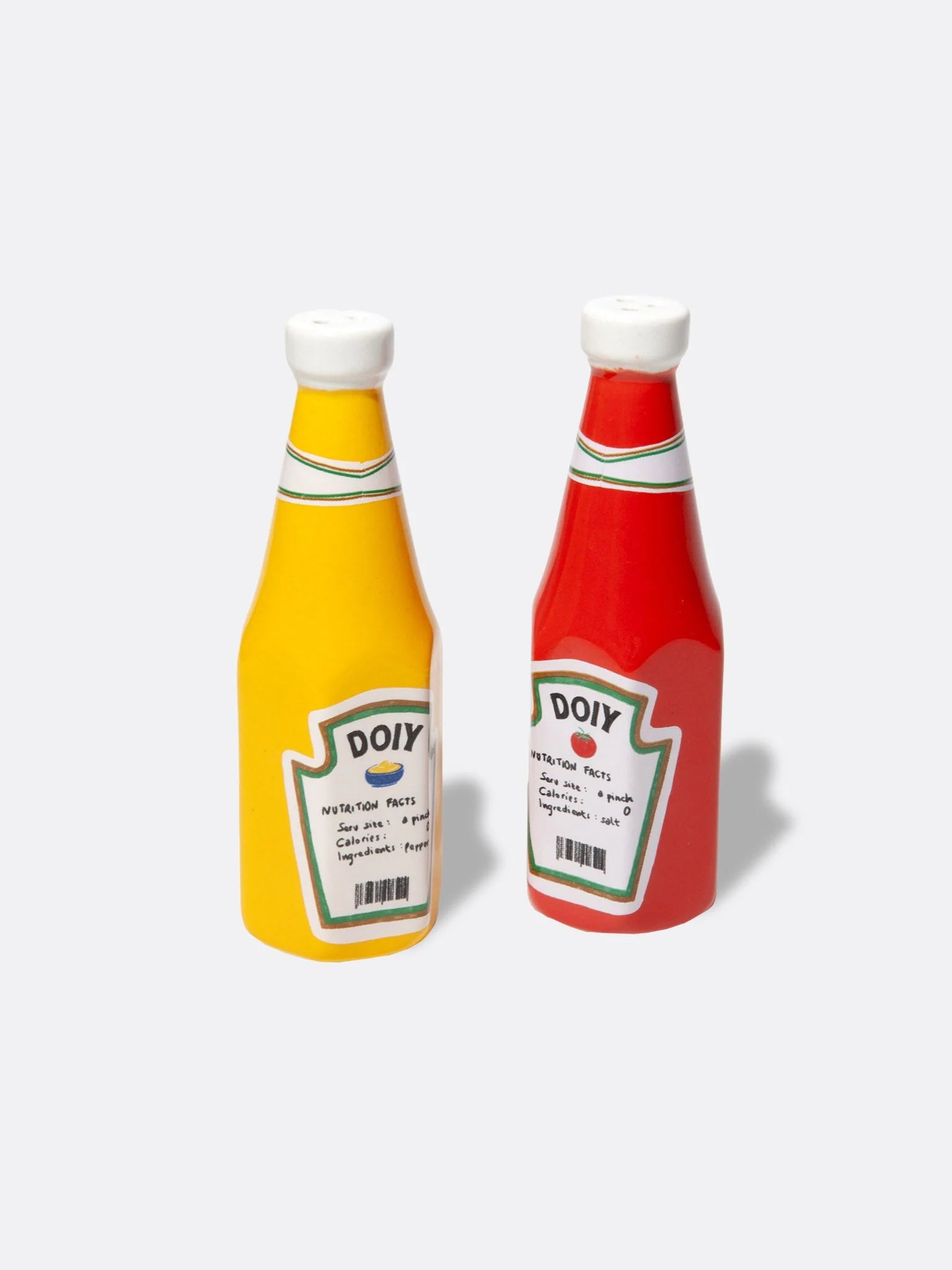 Corner Shop Salt and Pepper Shakers Ketchup&Mustard