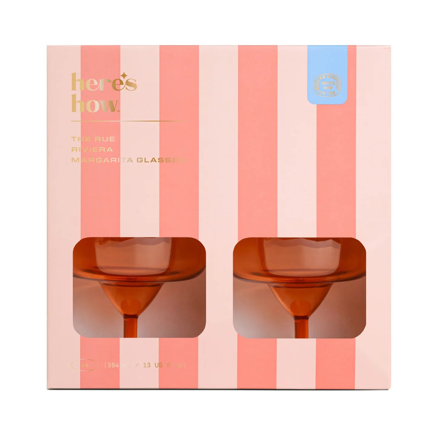 The Rue Margarita Glass Set Of 4 Orange