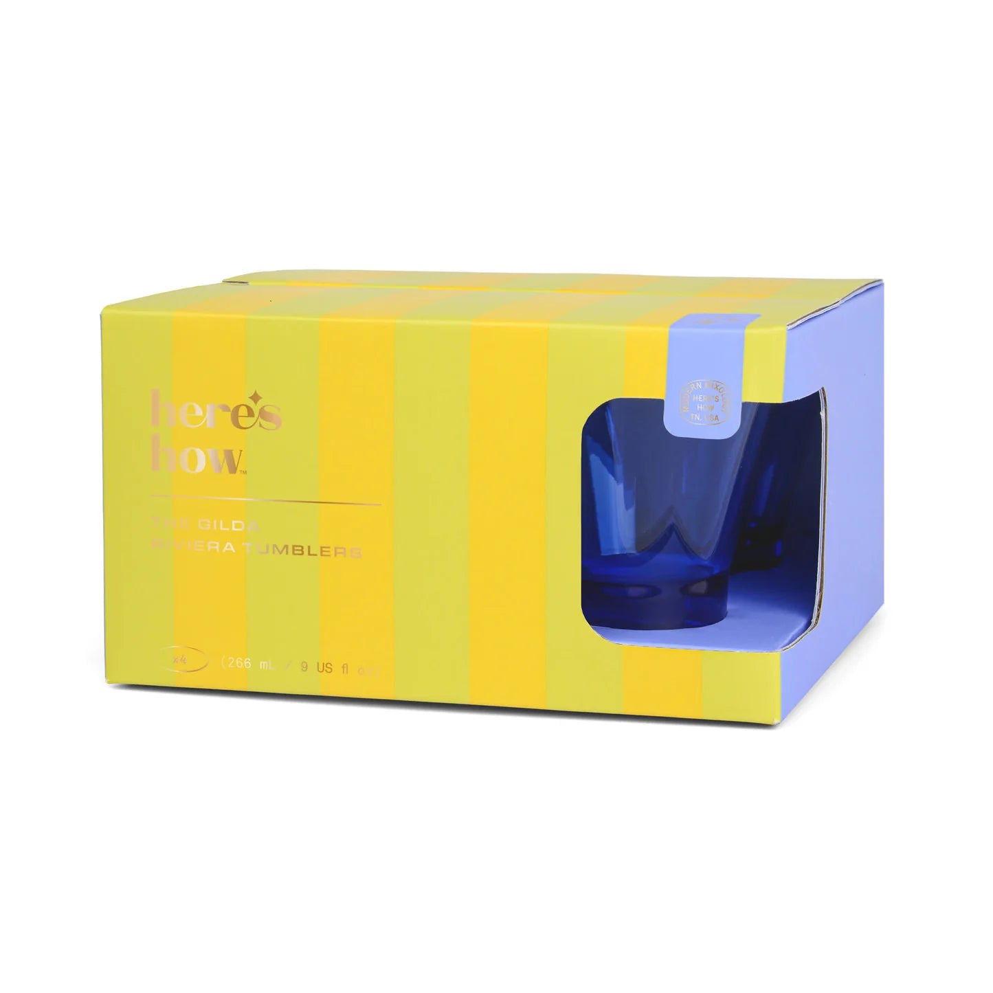 The Gilda Tumbler Set Of 4 Cobalt