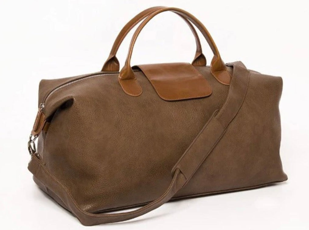 Alpha Leather Duffel Brown