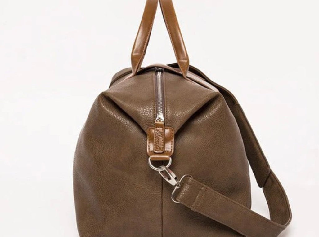 Alpha Leather Duffel Brown