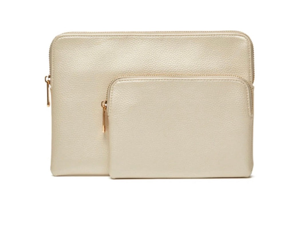Mia 2 Piece Pouch Pearl White