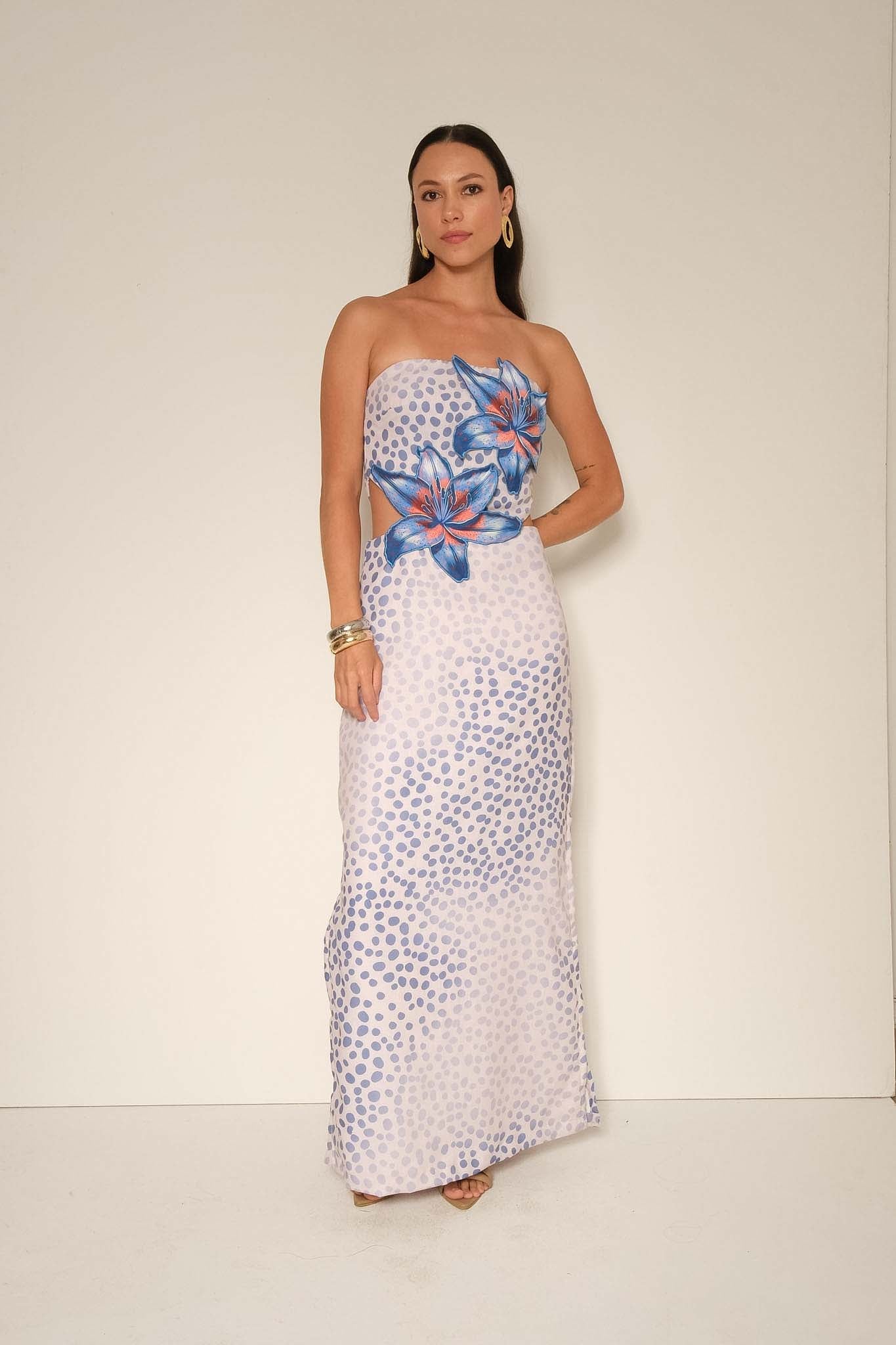 Vestido Polka Lirios