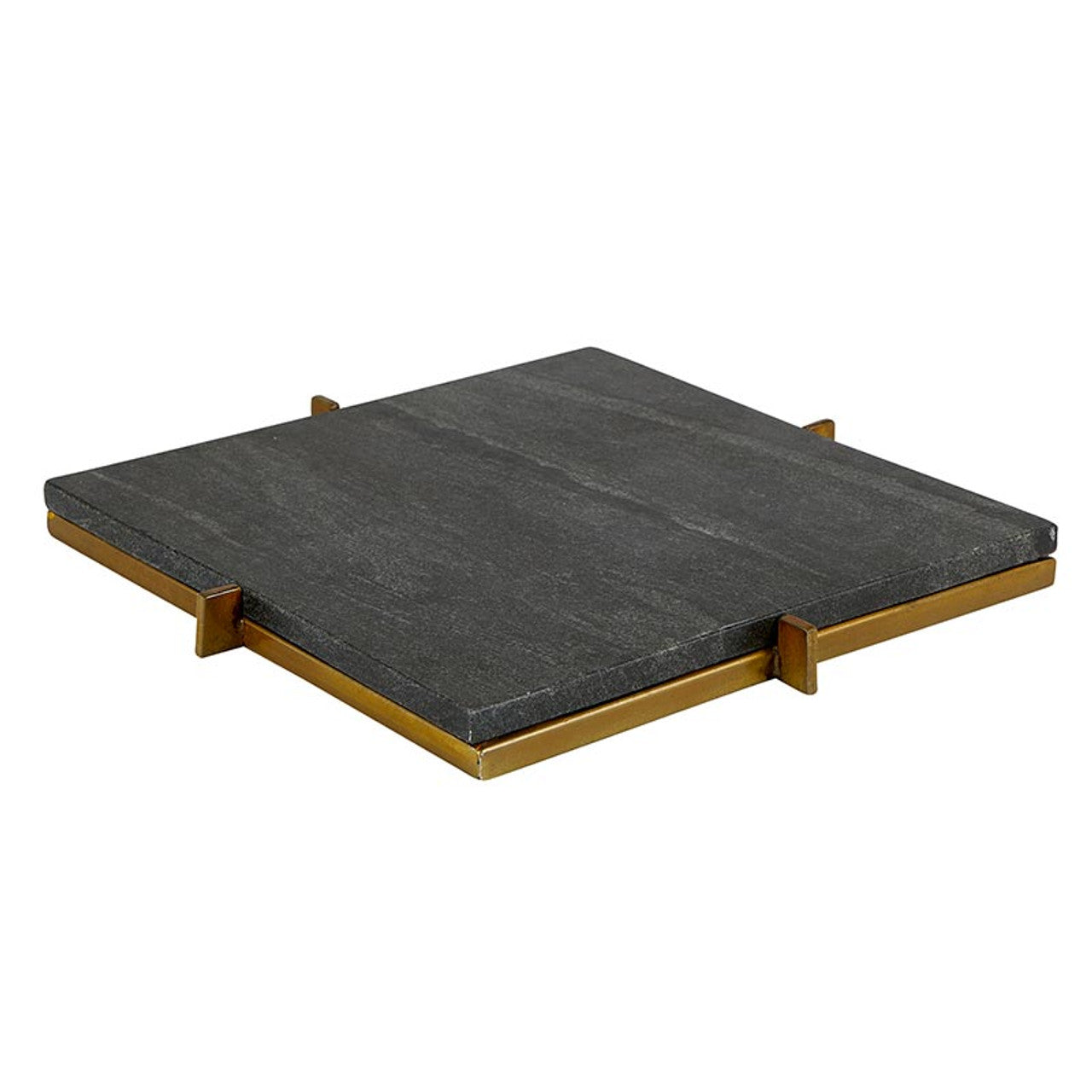 Marble Trays With Gold