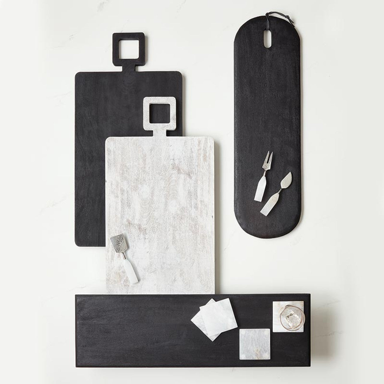 Textured Wood Board Black