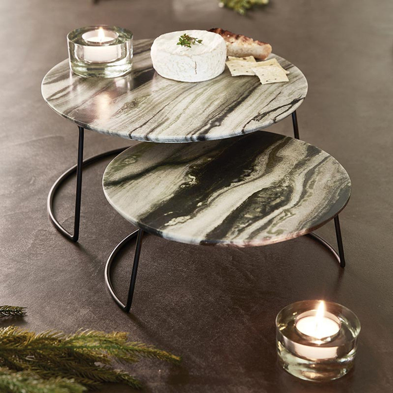 10" Marble Nested Trays