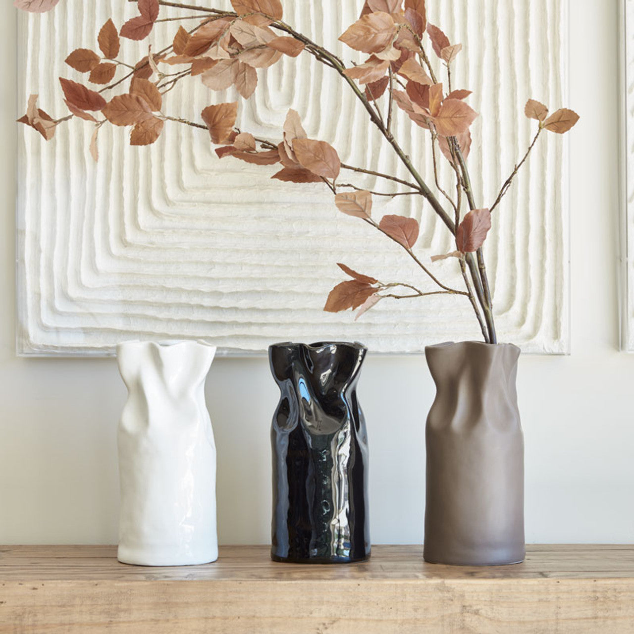 Cinched Ceramic Vases