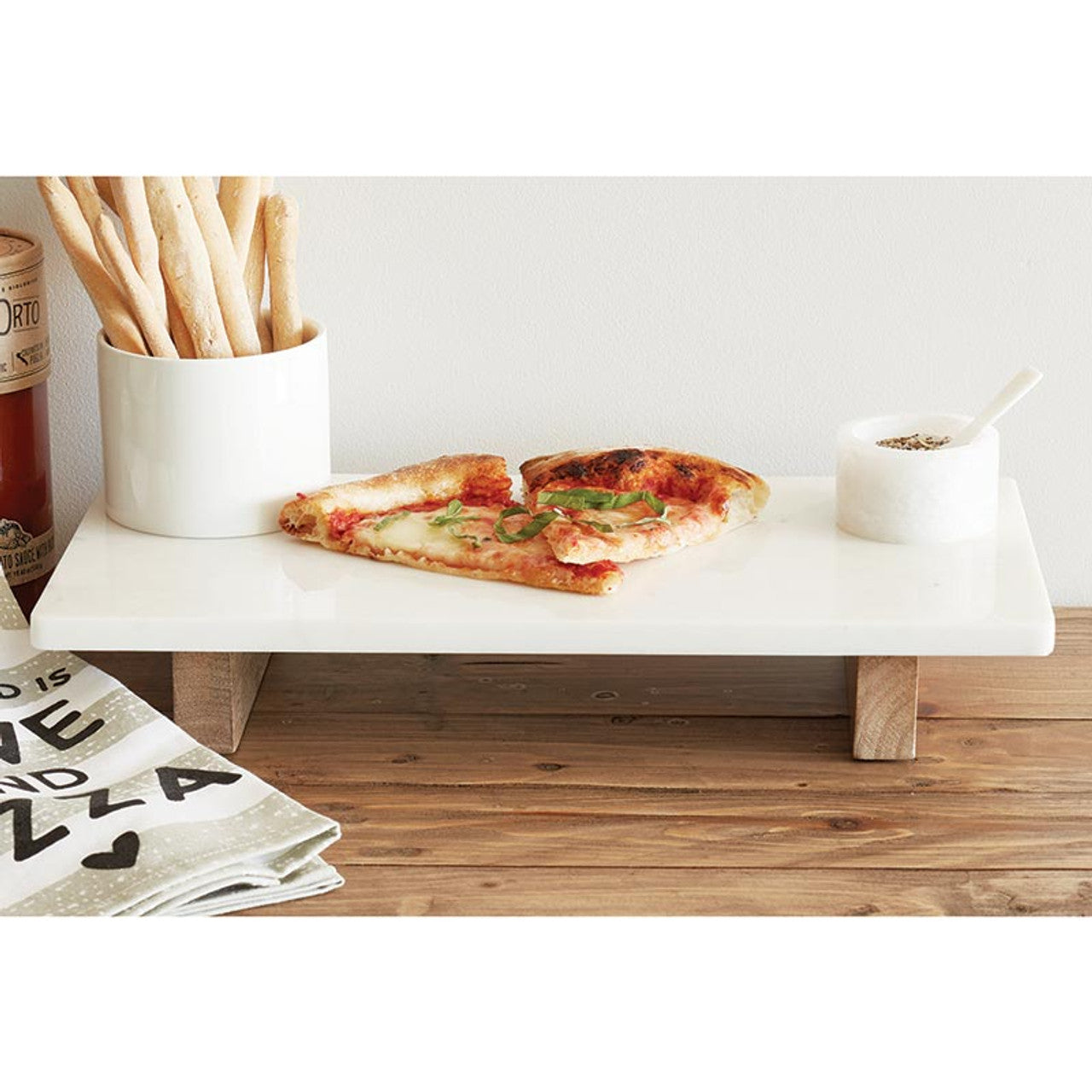Marble Board With Wood Feet