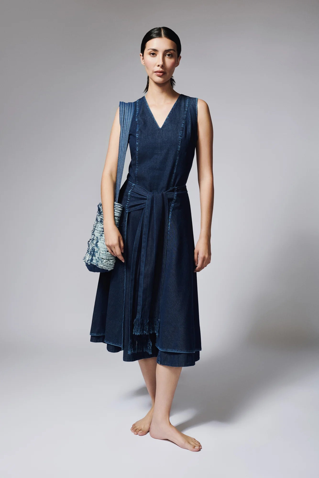 Vestido Sobrefalda Denim