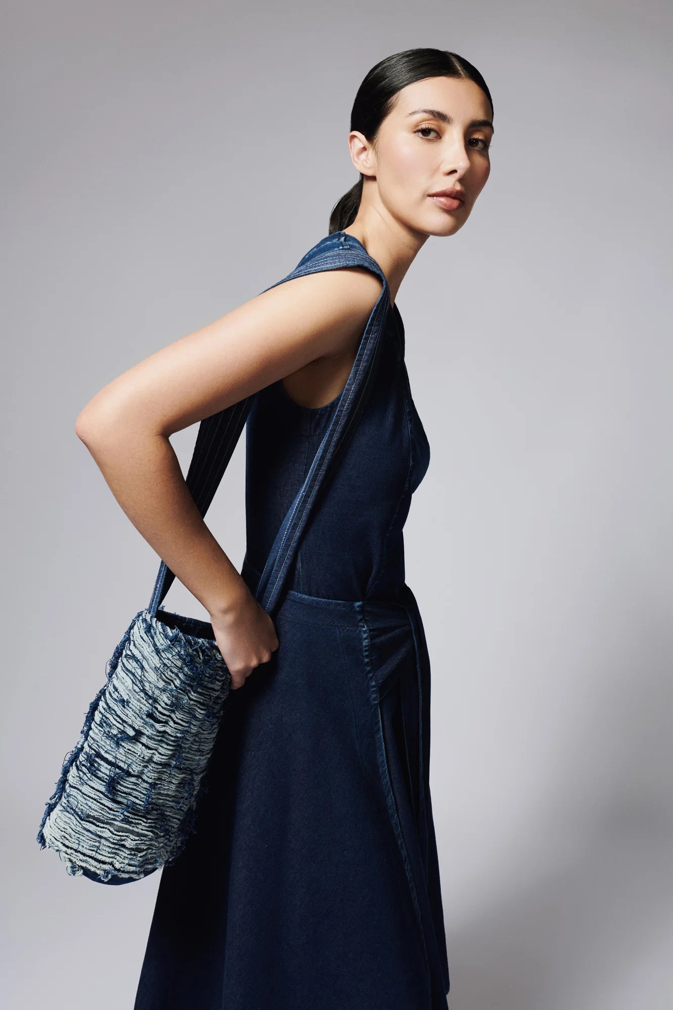 Vestido Sobrefalda Denim