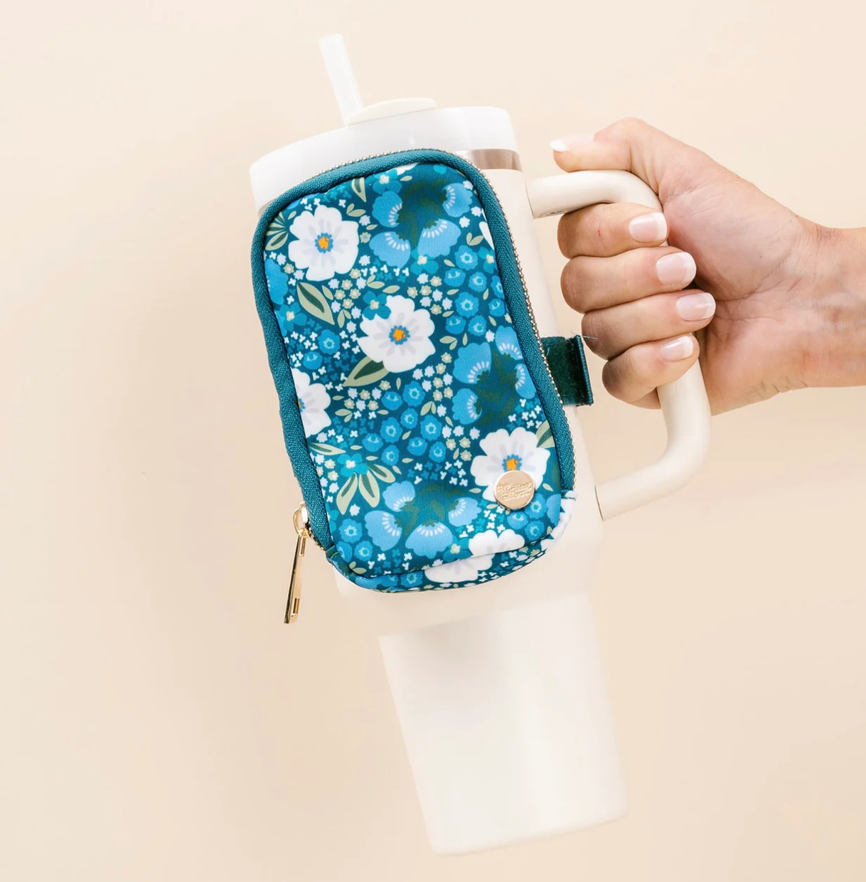 Tumbler Bag - Floral Blues
