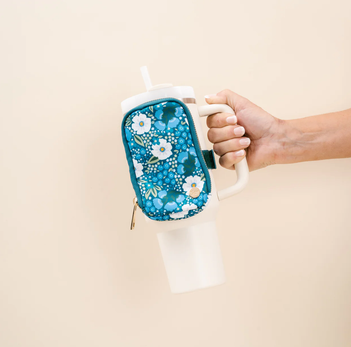 Tumbler Bag - Floral Blues