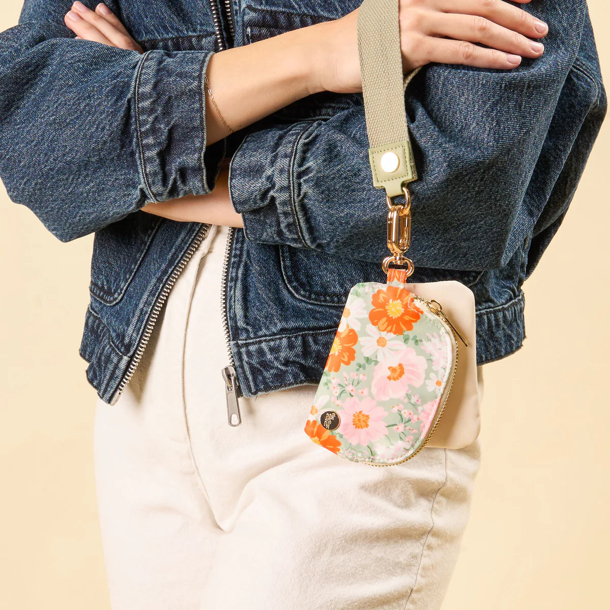 Dynamic Duo Pouch Wristlet Bouquet Beauty Sage