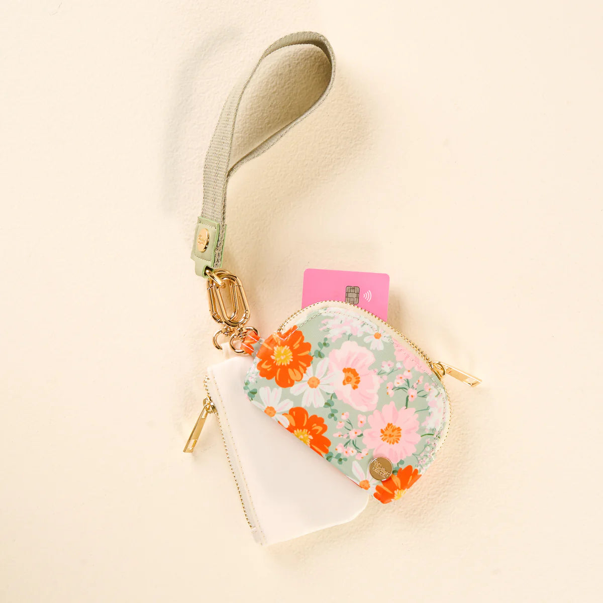 Dynamic Duo Pouch Wristlet Bouquet Beauty Sage