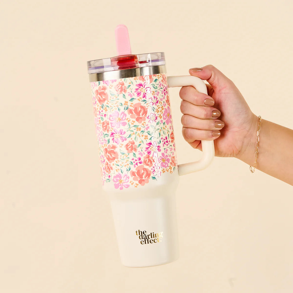 40oz Lifestyle Flip Straw Tumbler Secret Garden Pink