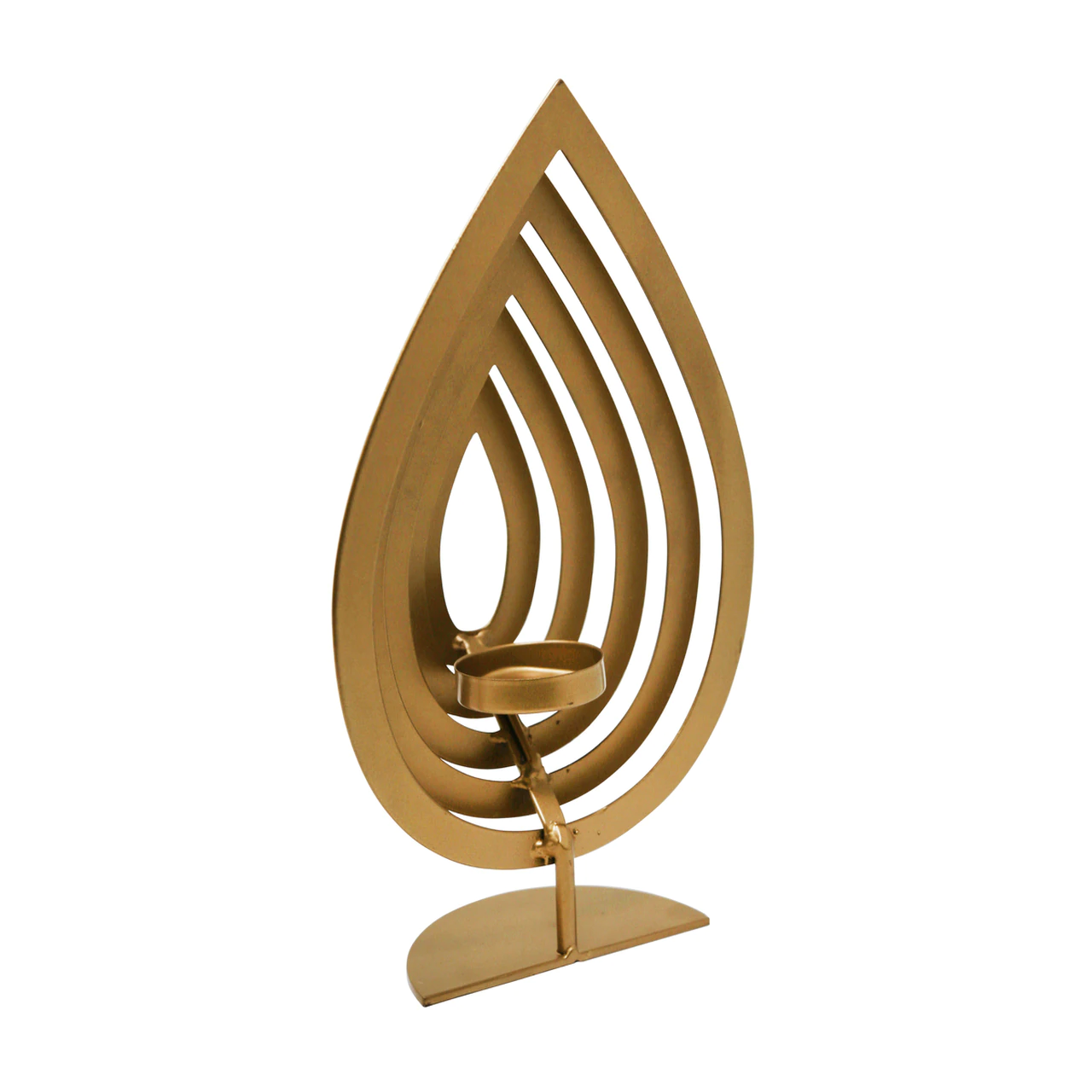 GOLD TEARDROP CANDLE HOLDER 10"
