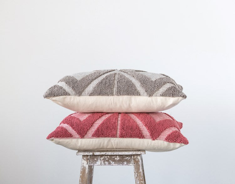 24"L x 14"H Cotton Blend Chenille Lumbar Pillow, Taupe