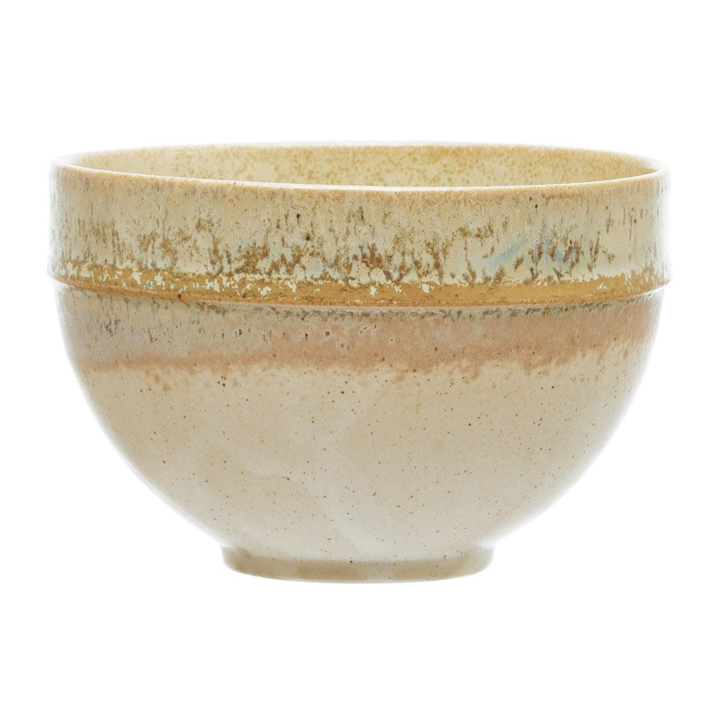 4-1/2" Round x 2-3/4"H Stoneware Bowl, Reactive Glaze, Multi Color