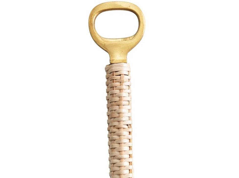 6"L Brass/Wood Bottle Opener