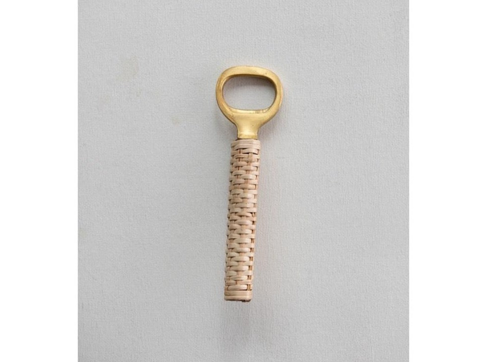 6"L Brass/Wood Bottle Opener