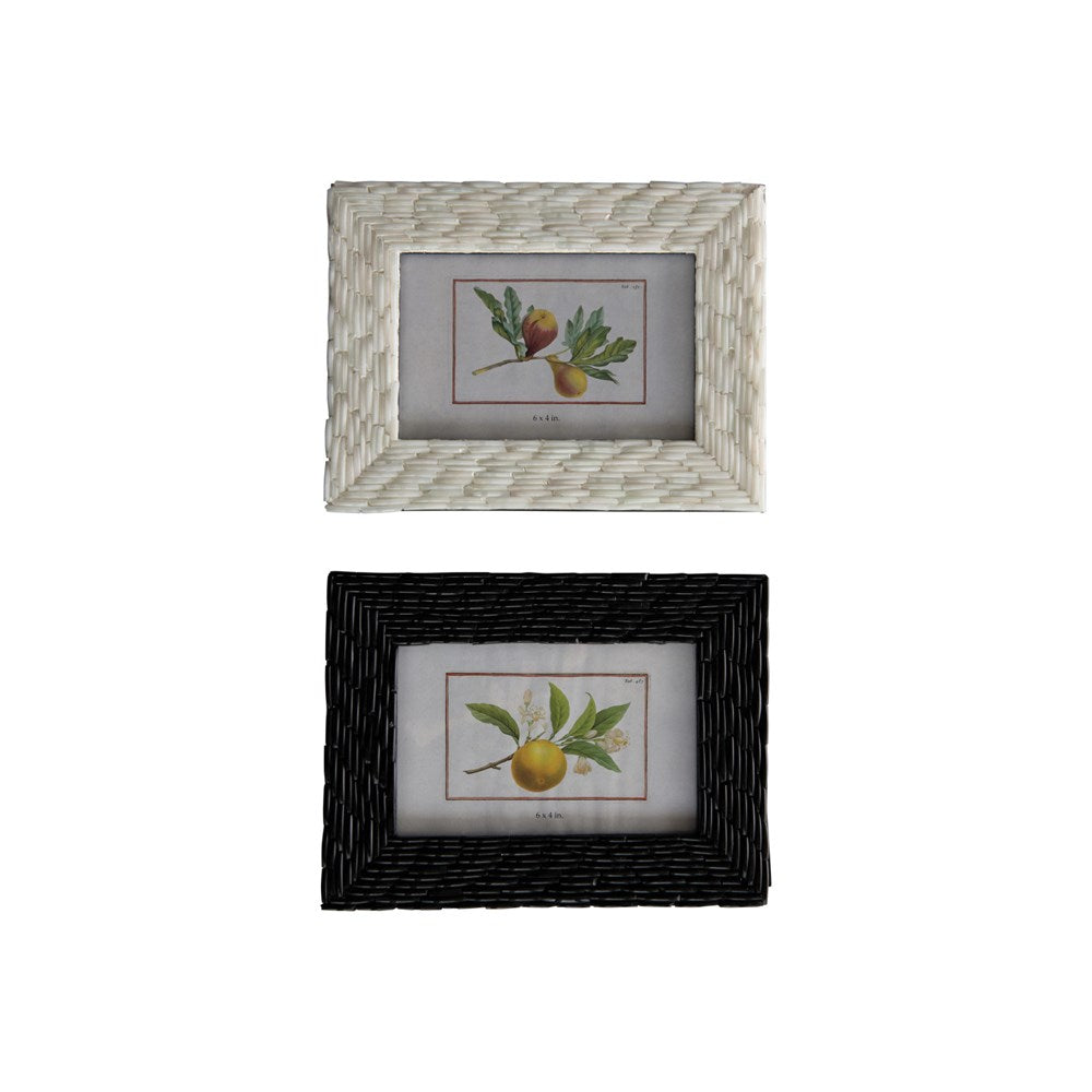 6"W x 8"H Handmade Glass Bangle Photo Frame, 2 Colors (Holds 4" x 6" Photo)