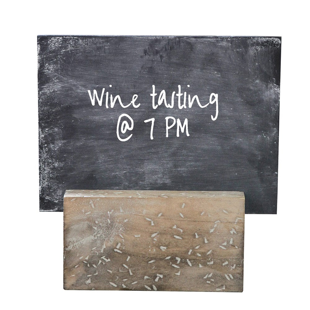 7-3/4"L x 8-1/2"H MDF Chalkboard w/ Wood Holder