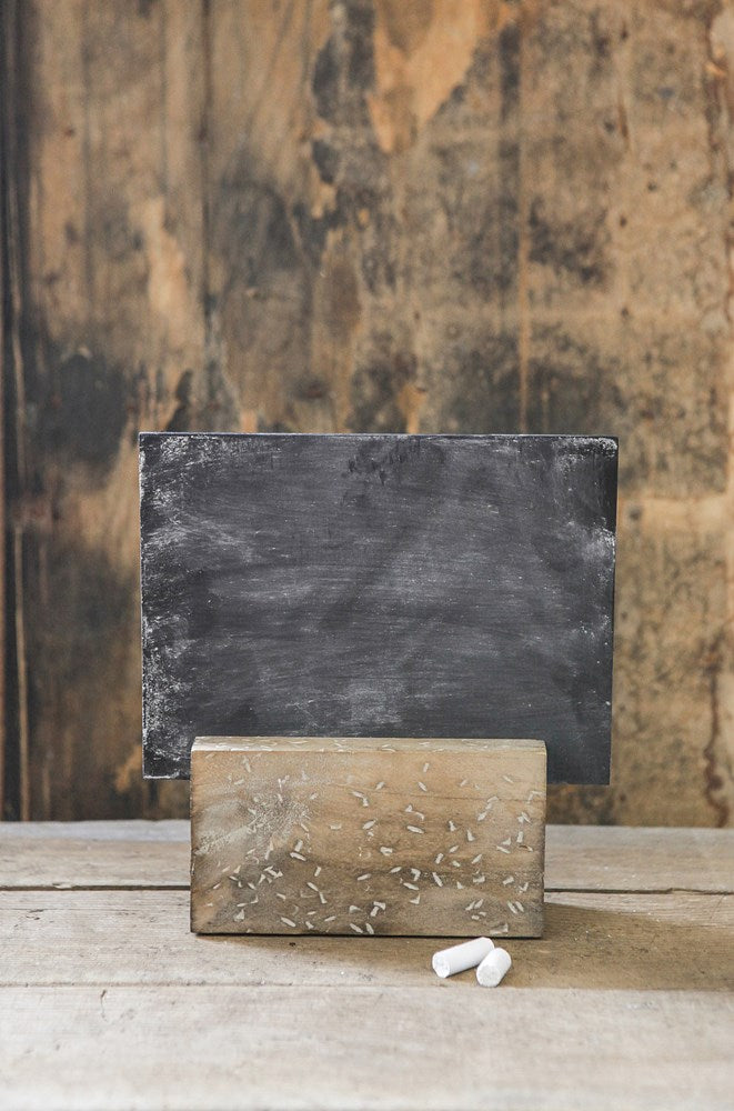 7-3/4"L x 8-1/2"H MDF Chalkboard w/ Wood Holder