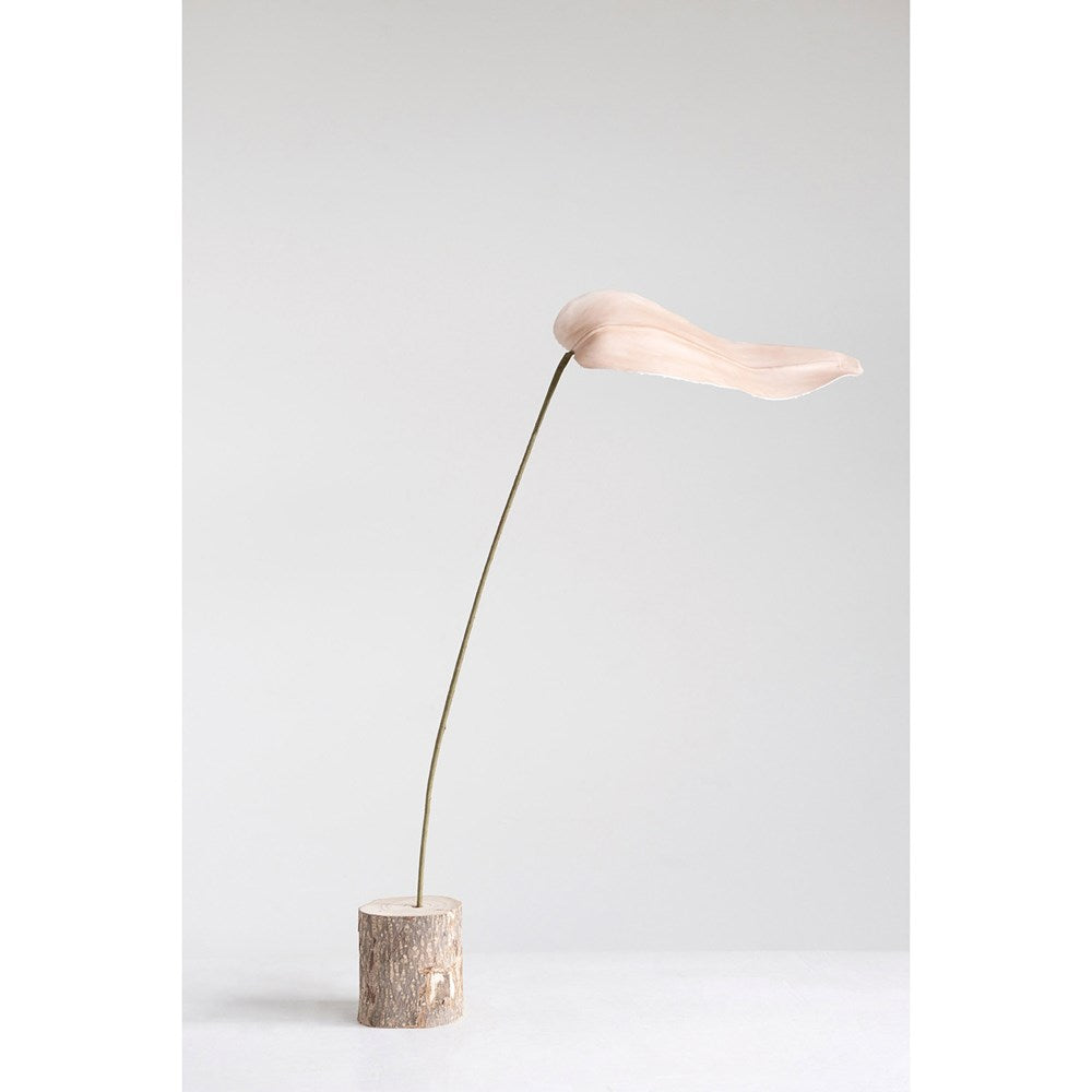78-3/4"H Faux Leaf Stem, Blush Color