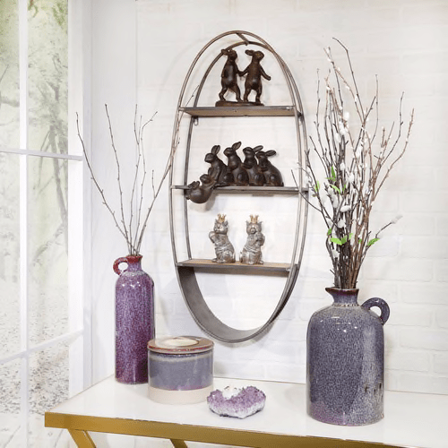 Ceramic 10" H Tall Jug, Burgundy RF