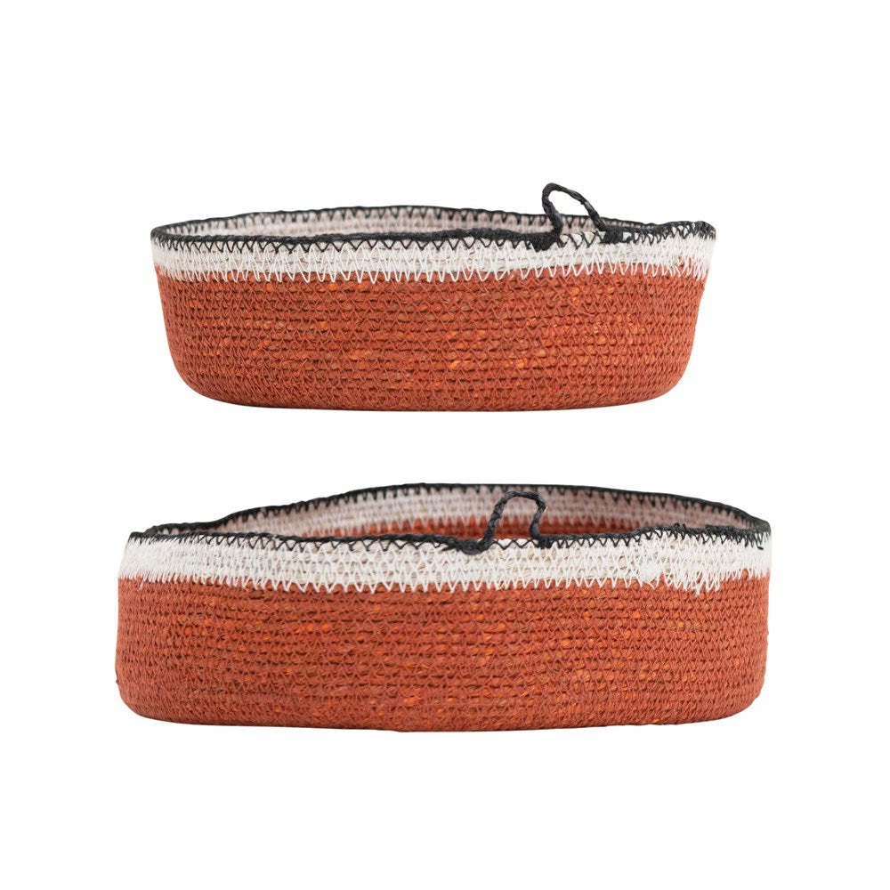 Decorative Hand Woven Baskets WIth Loop Hanger
