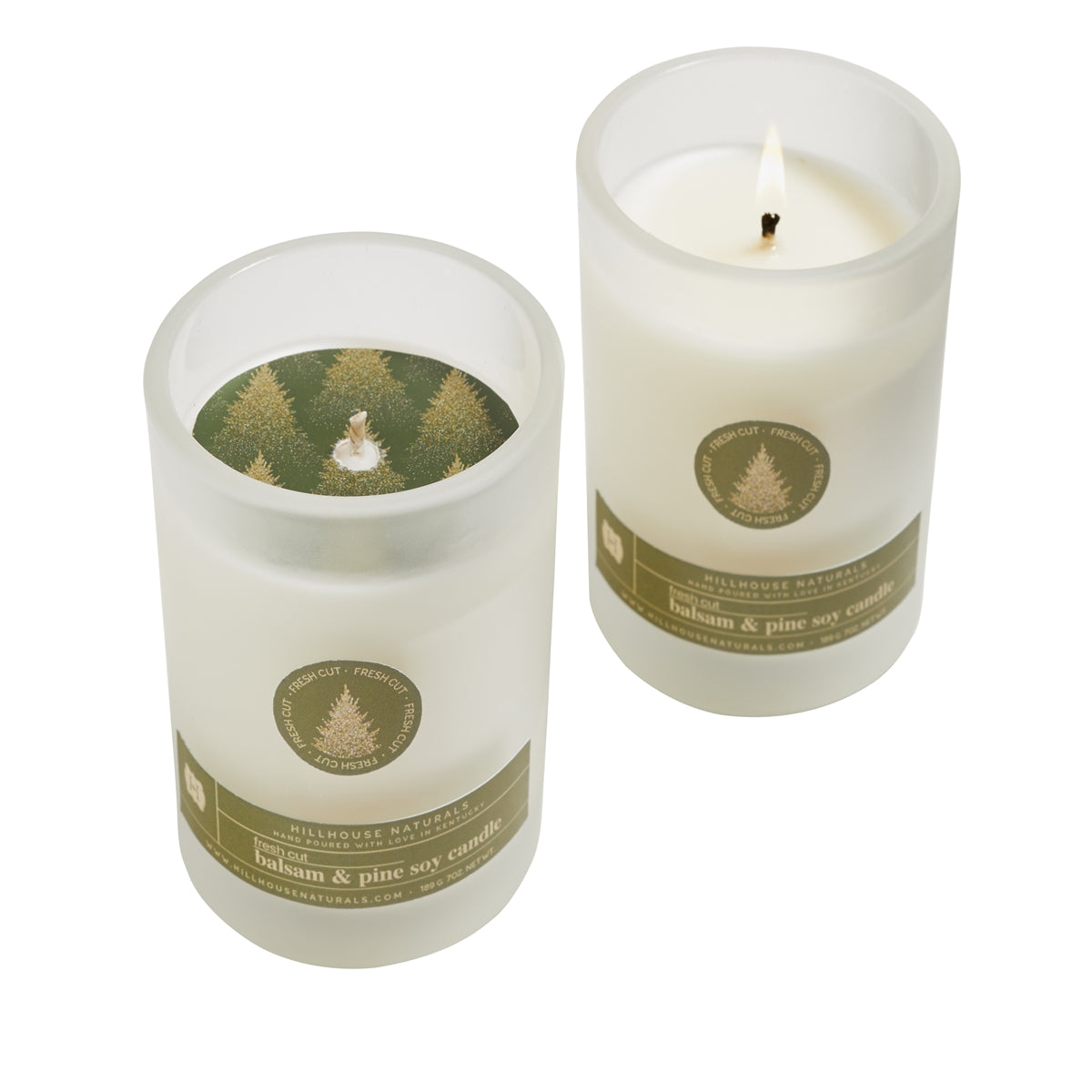 Fresh Cut Balsam & Pine Candle In Frosted Glass 5oz