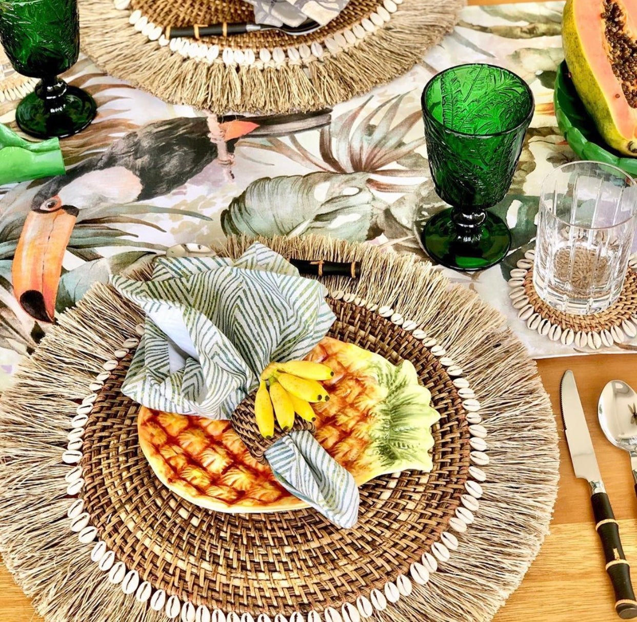 Servilletas Verdes (Combinación Camino Tucan)