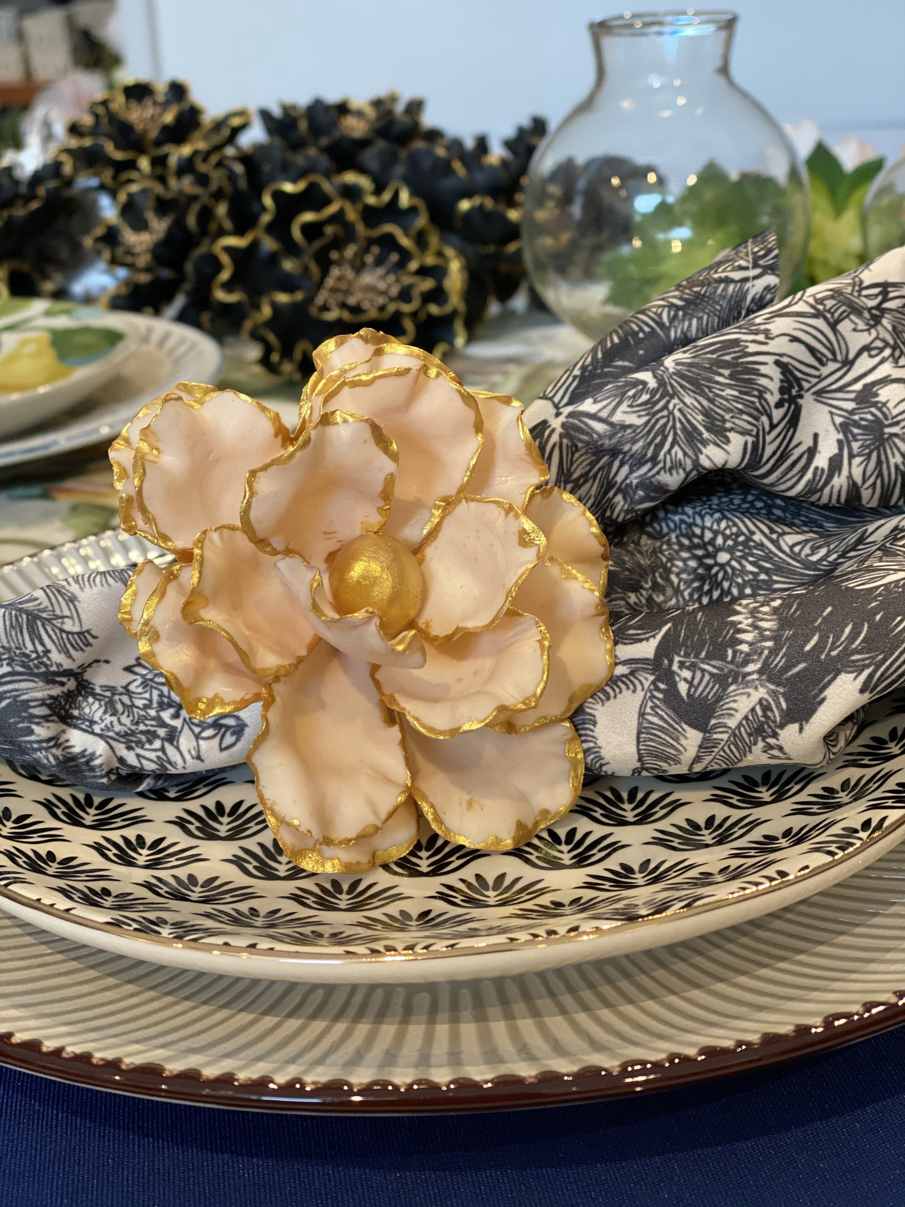 Servilletero Valentina Champaña/Blush