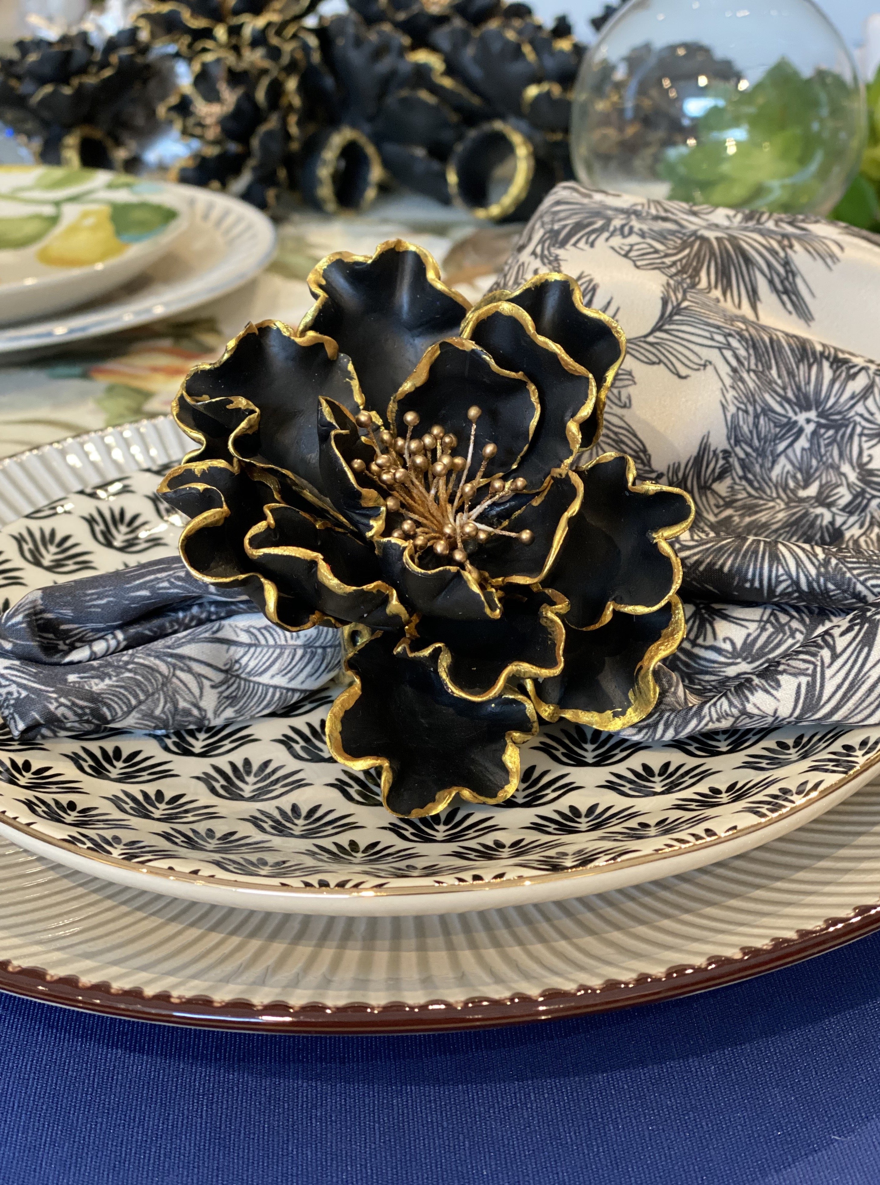 Servilletero Valentina Negro