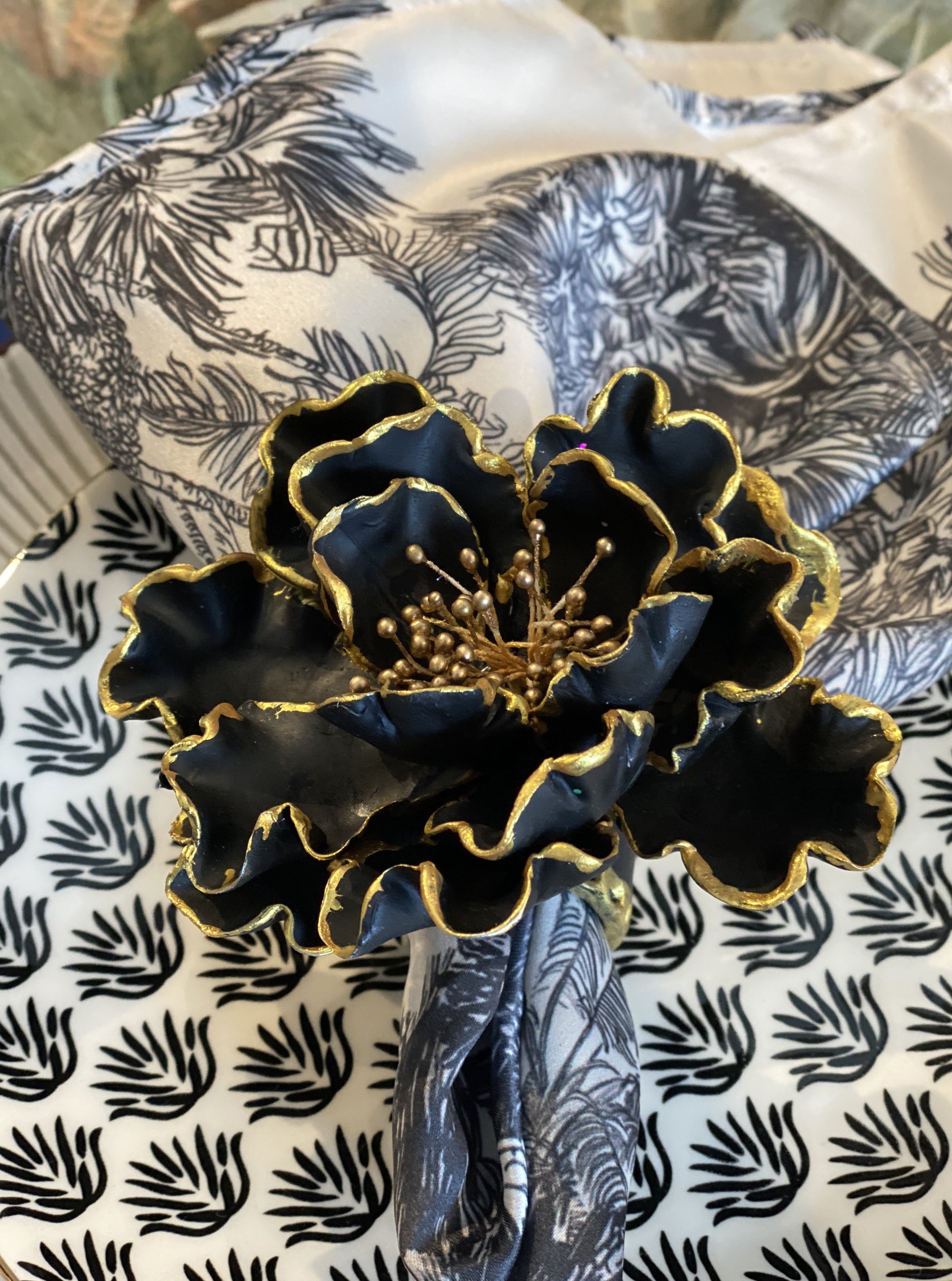 Servilletero Valentina Negro