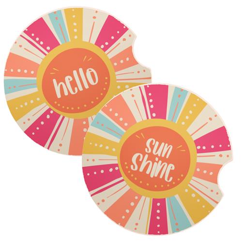Car Coasters S/2 Hello Sunshine