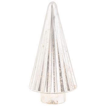 Fluted Mercury Glass Tree Silver Large