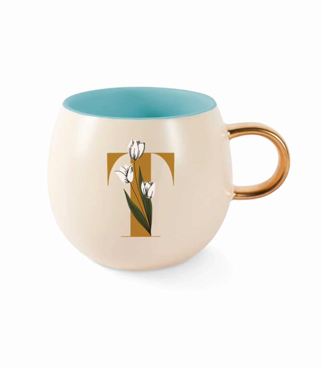 FLORAL "T" ROUND MUG