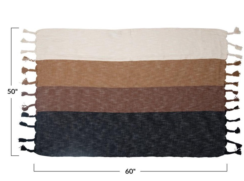 60"L x 50"W Woven Cotton Throw