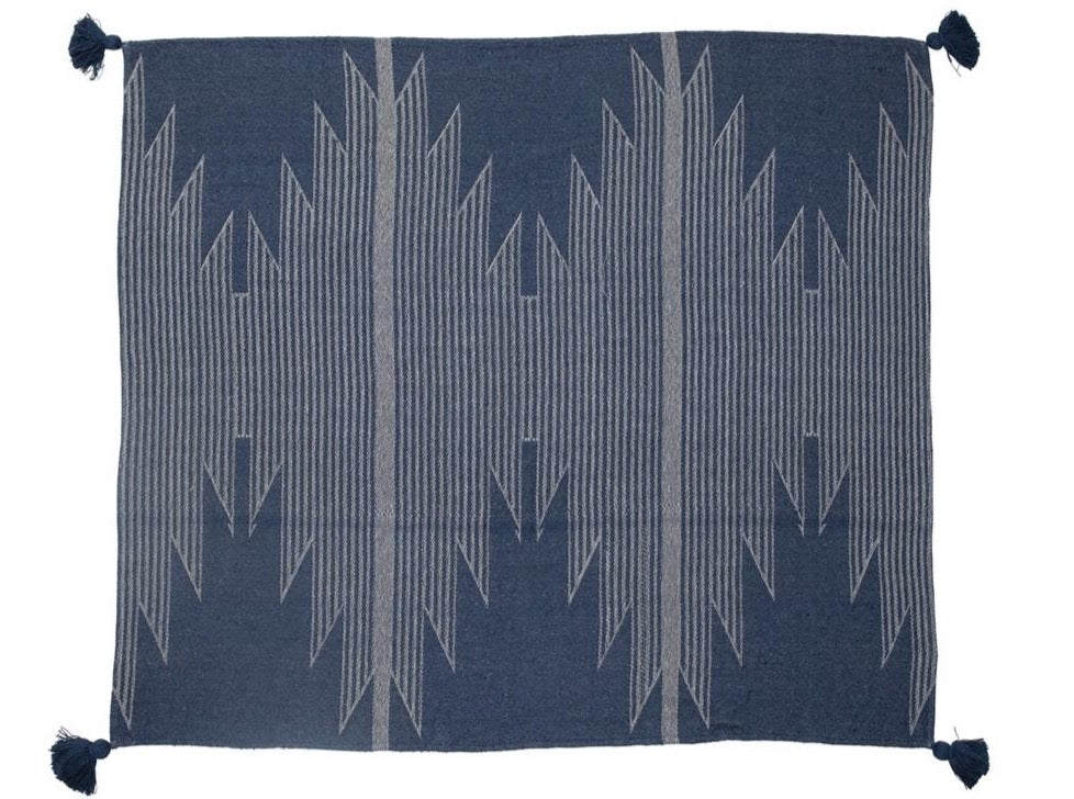 60"L x 50"W Woven Cotton Throw