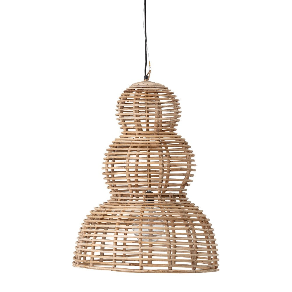30.25" Round x 30.25"H Rattan Pendant Lamp, 6' Cord (40 Watt Bulb Maximum)