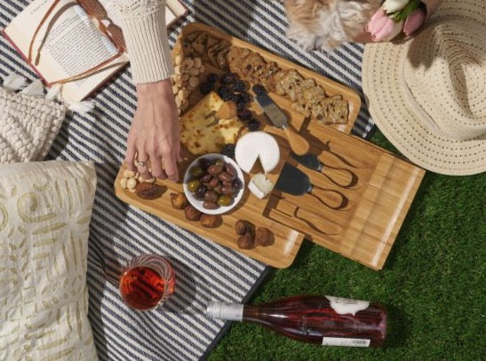 Bamboo Cheese Board And Knife Set