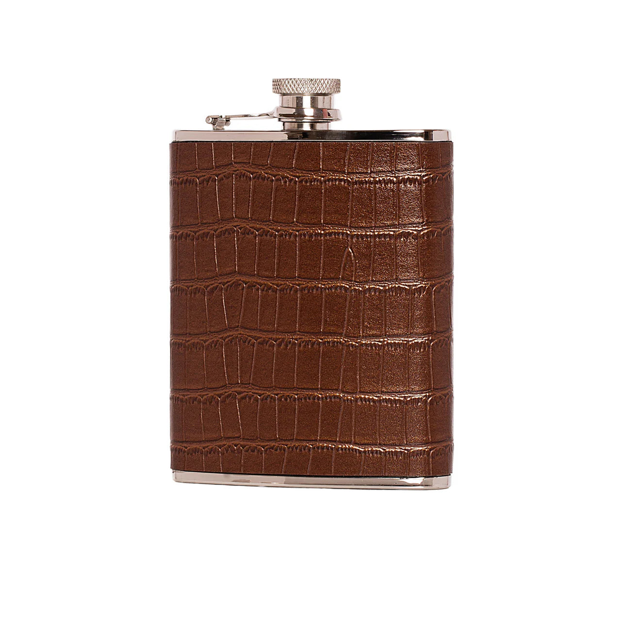 The Sharp Canteen 6oz Croc Brown