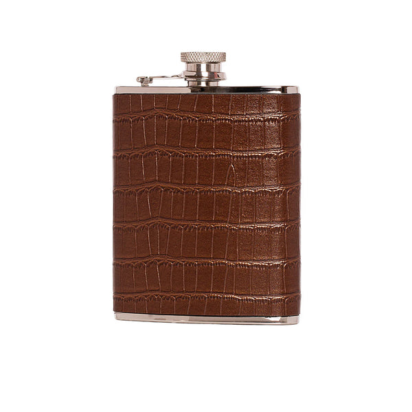 The Sharp Canteen 6oz Croc Brown